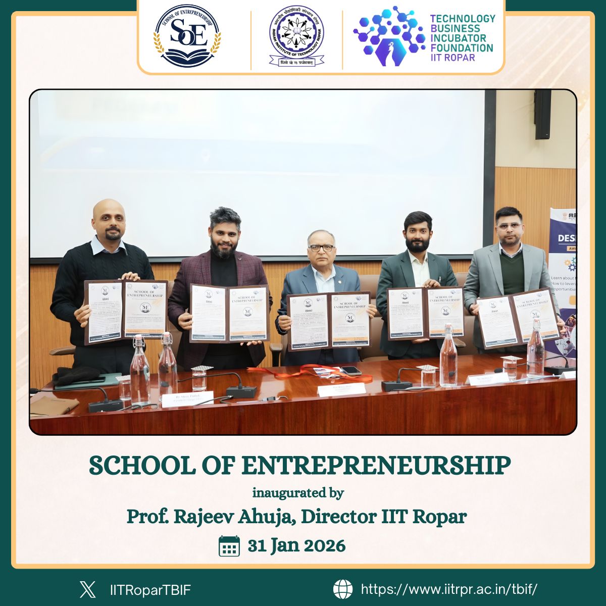 School of Entrepreneurship inaugurated at IIT Ropar